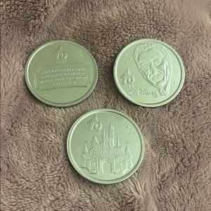 Disney 70th Anniversary Commemorative Silver Medallions